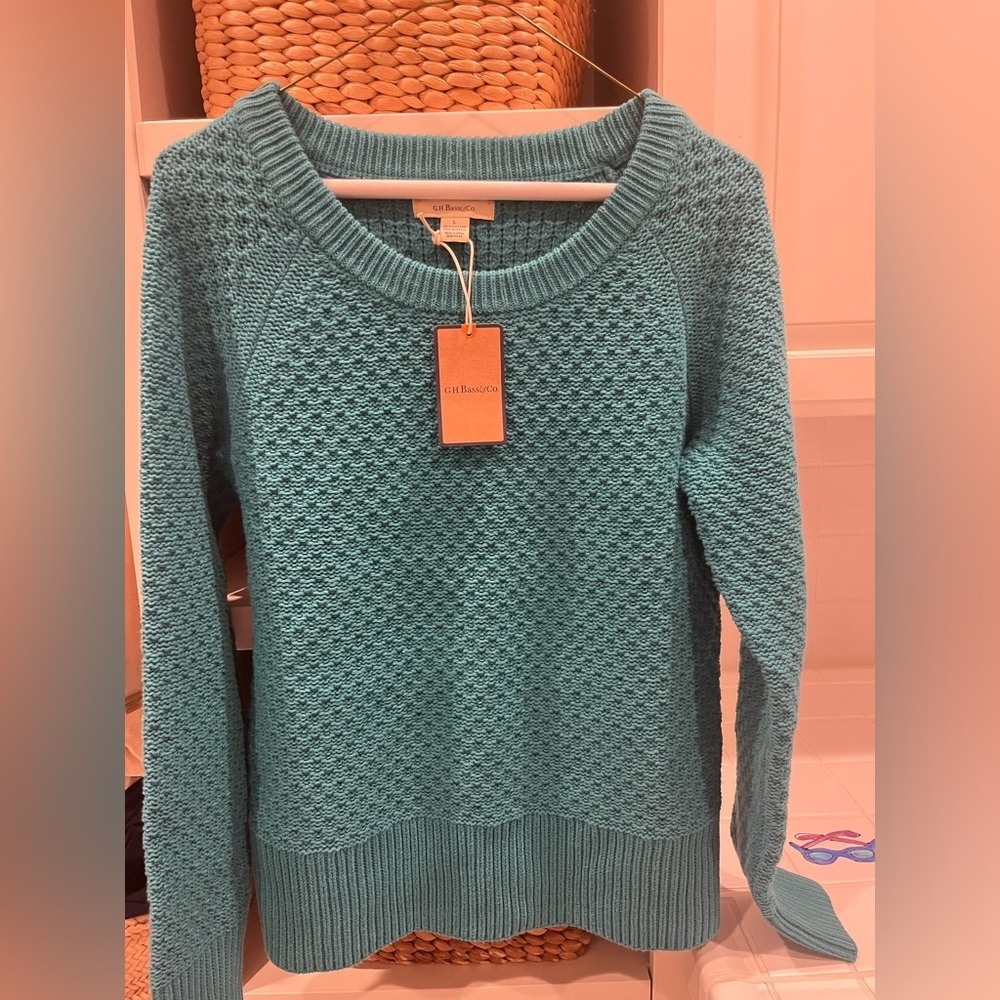 GH BASS & CO‎ LONG SLEEVE PULL OVER SUÉTER SIZE L